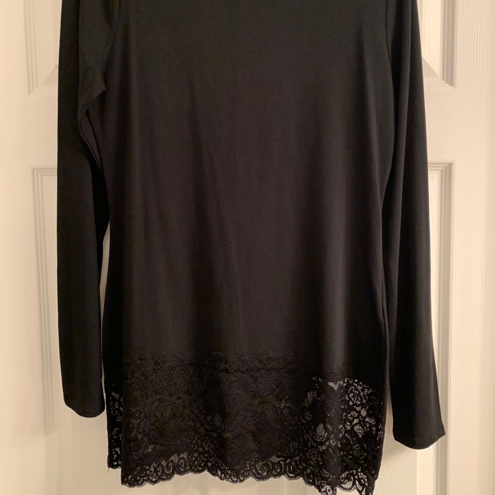 White House Black Market Lace trim Shirt